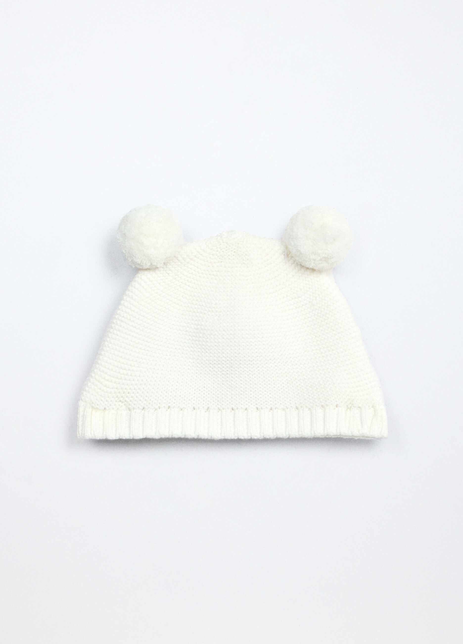 Berretto tricot in puro cotone neonata_0