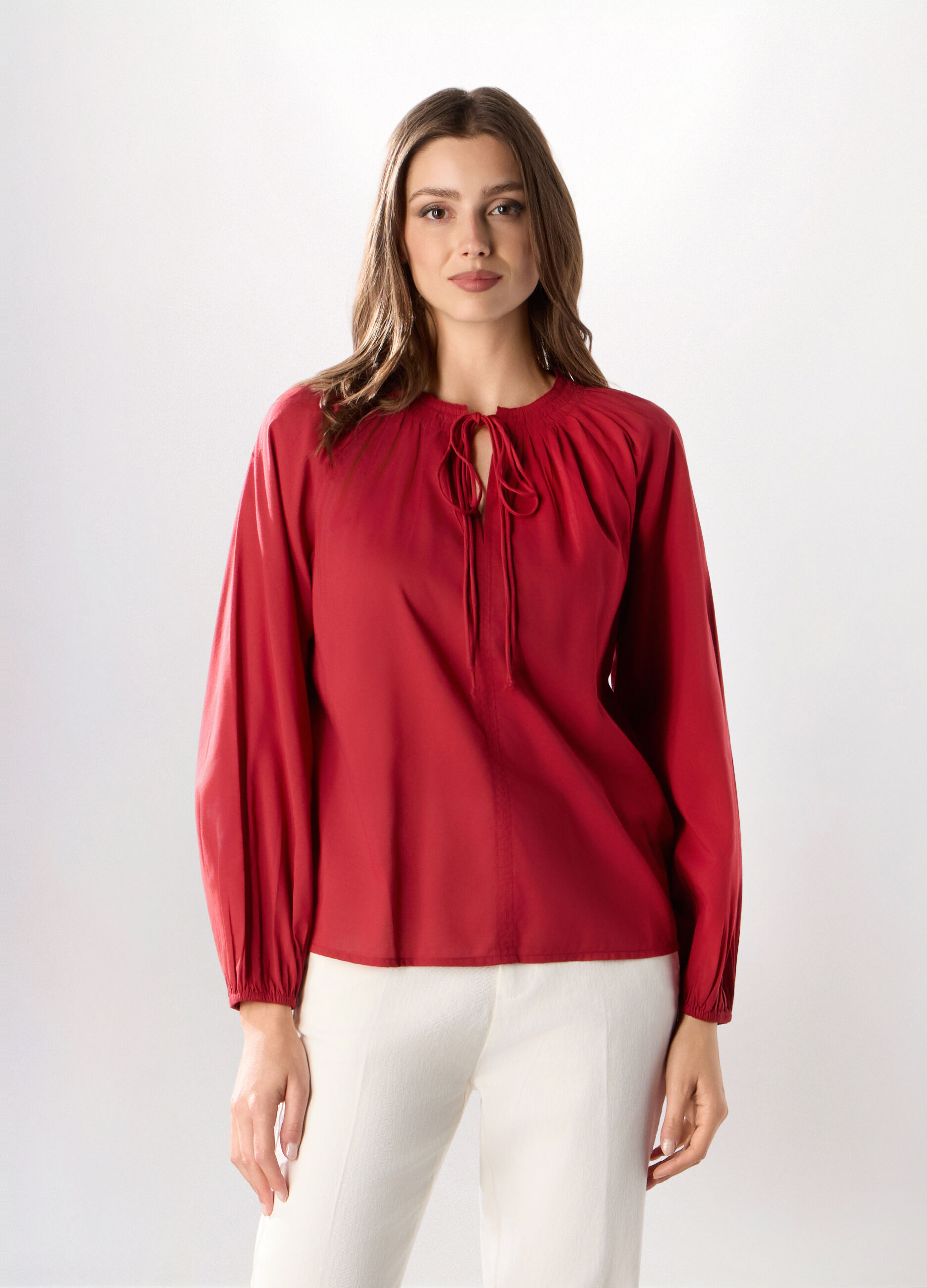 Blusa misto cotone donna_0