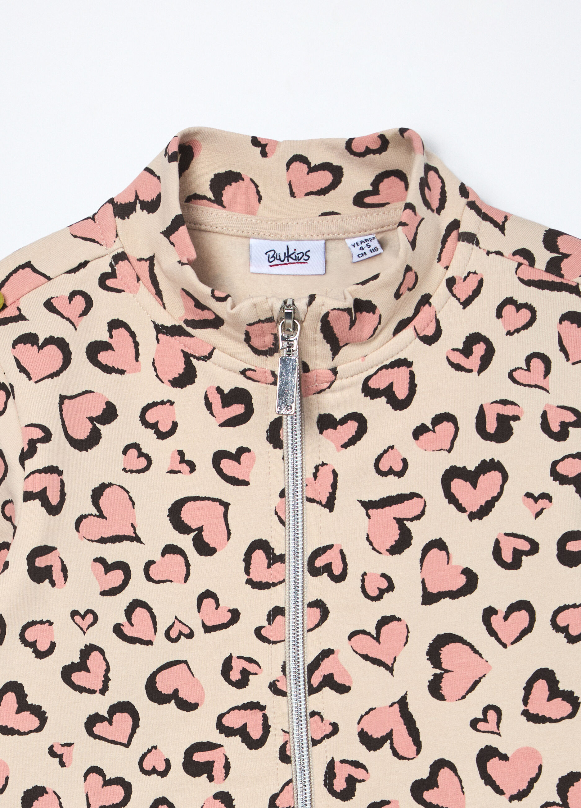 Felpa in french terry di cotone stretch bambina_2