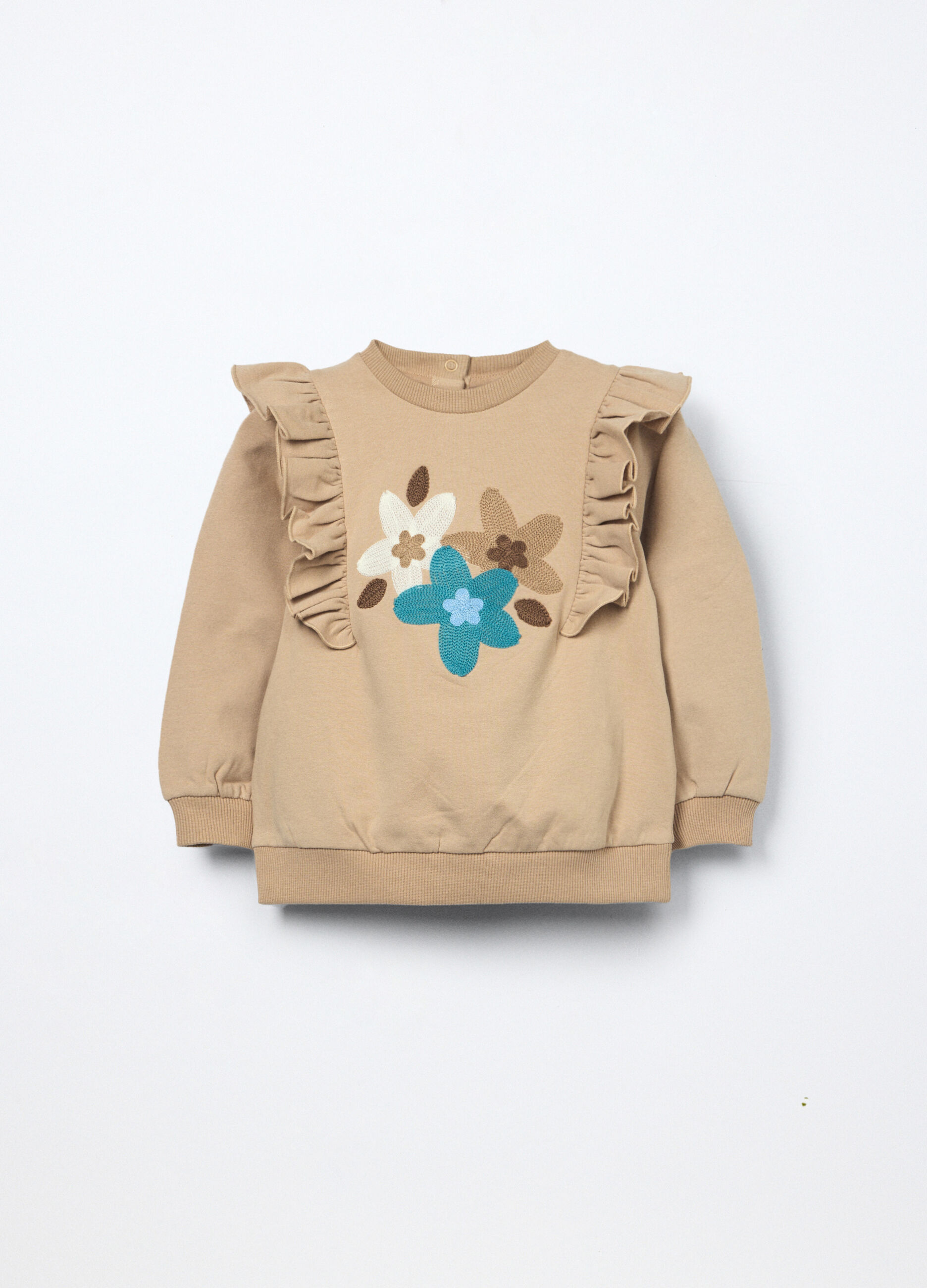 Felpa in french terry di cotone stretch neonata_0