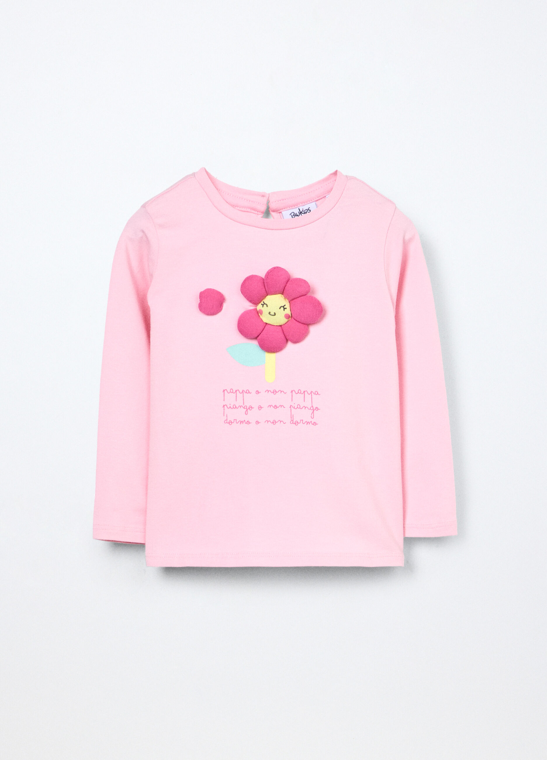 T-shirt in jersey di cotone stretch neonata_0