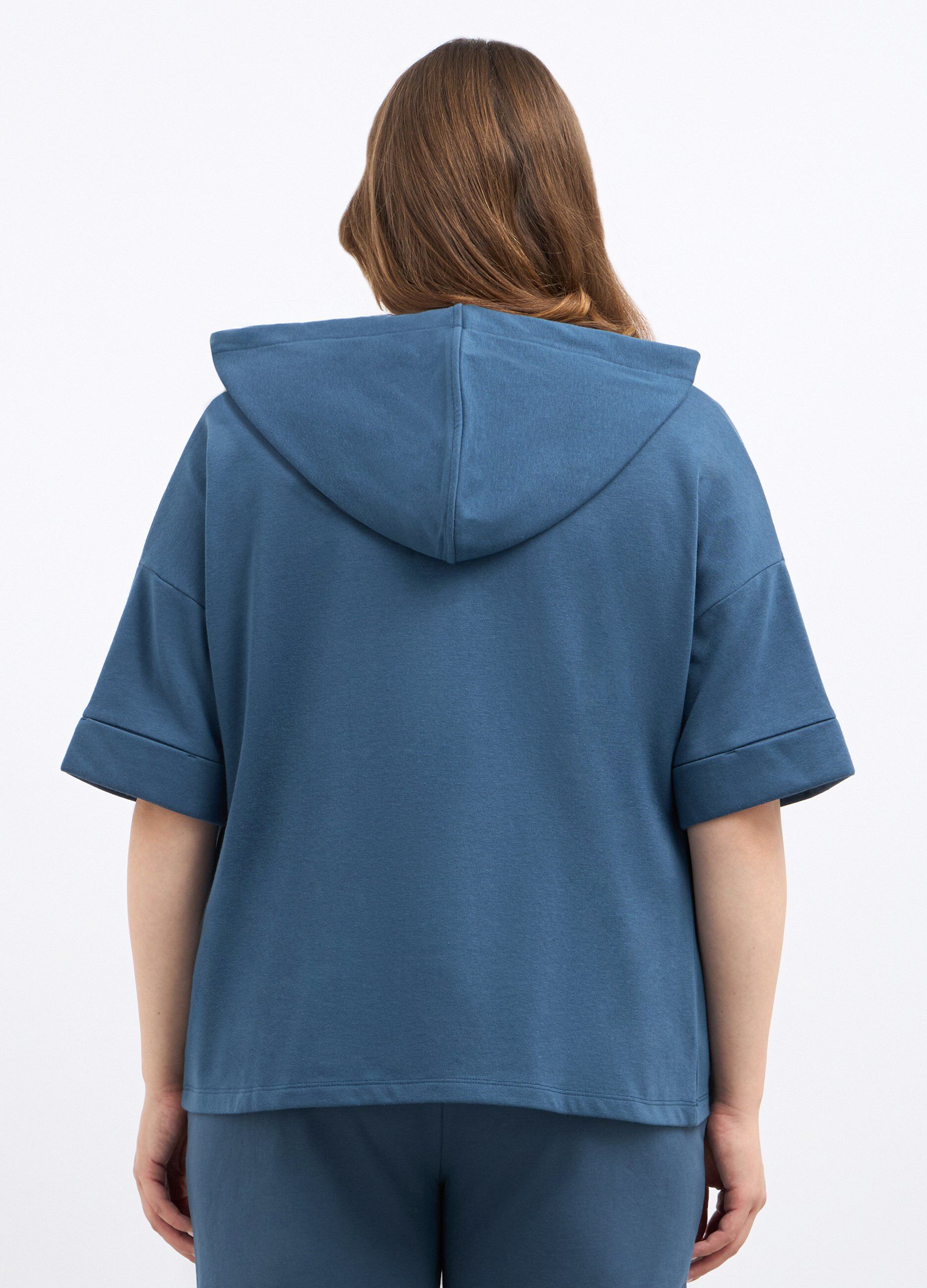 Felpa curvy full zip donna_1