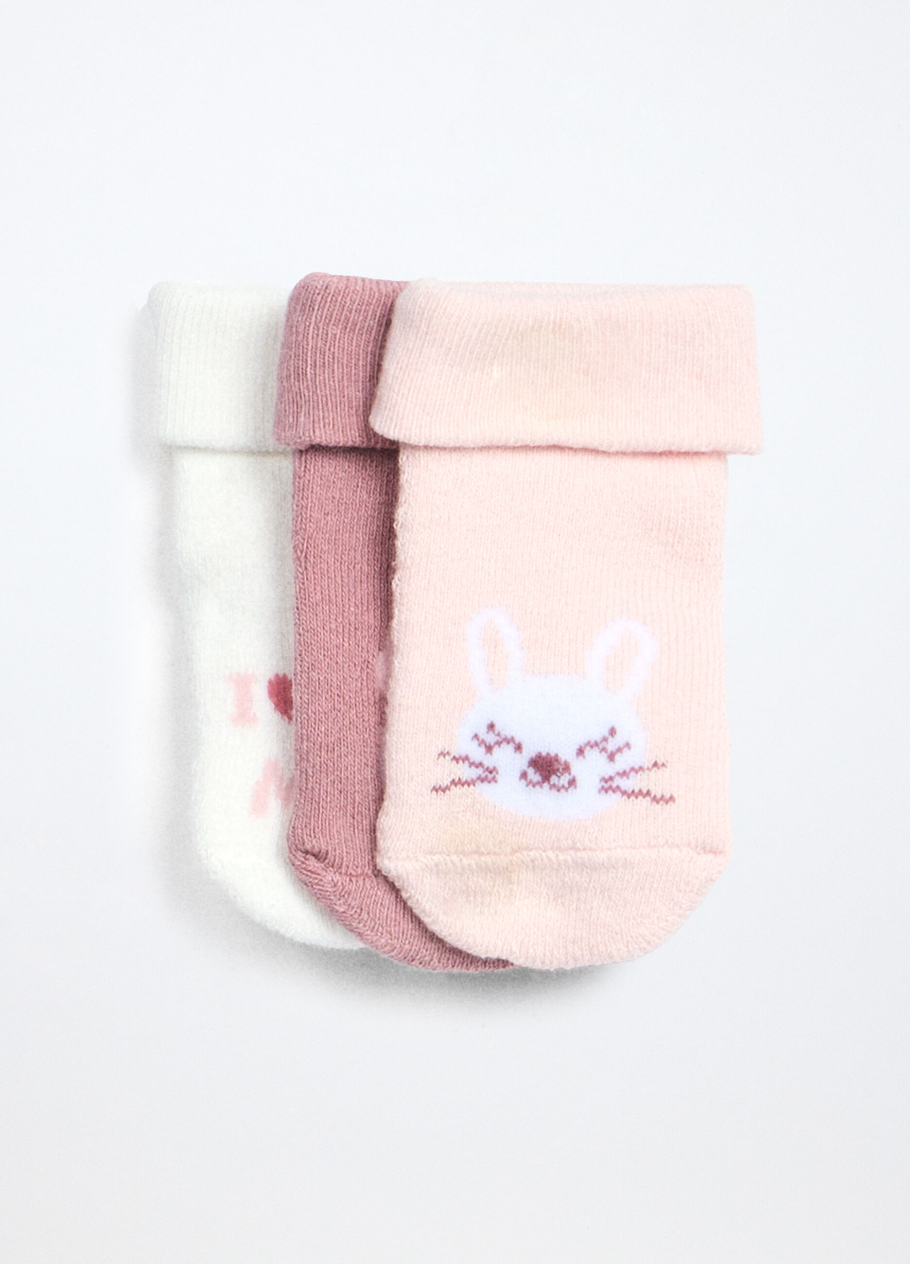 Pack 3 calzini in spugna di misto cotone neonata_0