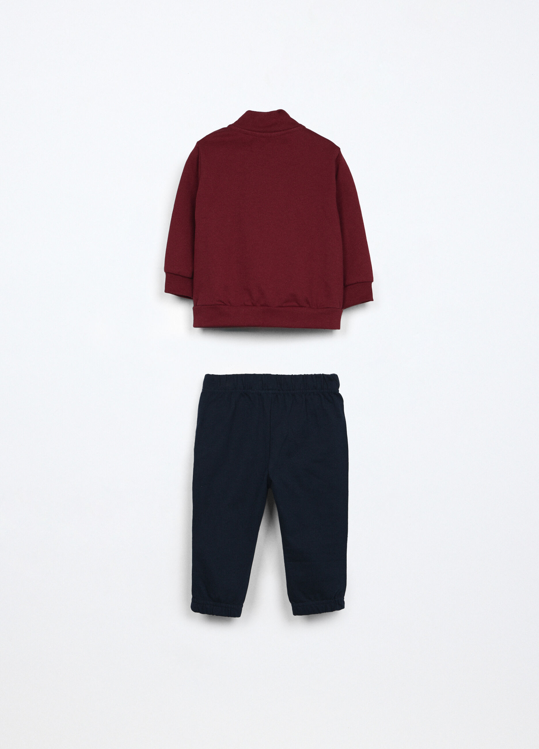 Jogging set in french terry di puro cotone neonato_1
