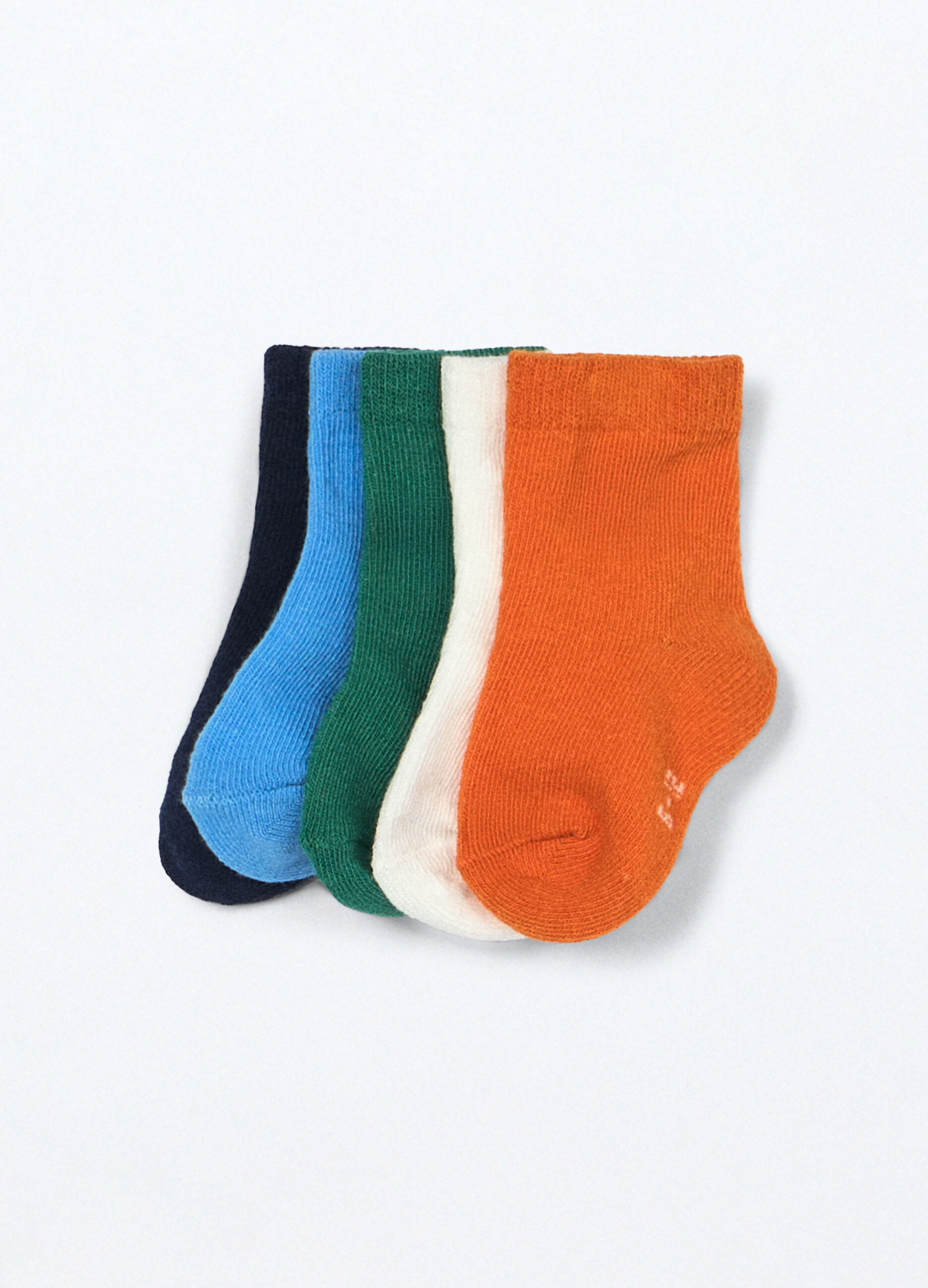 Pack 5 calze corte in misto cotone neonato_0