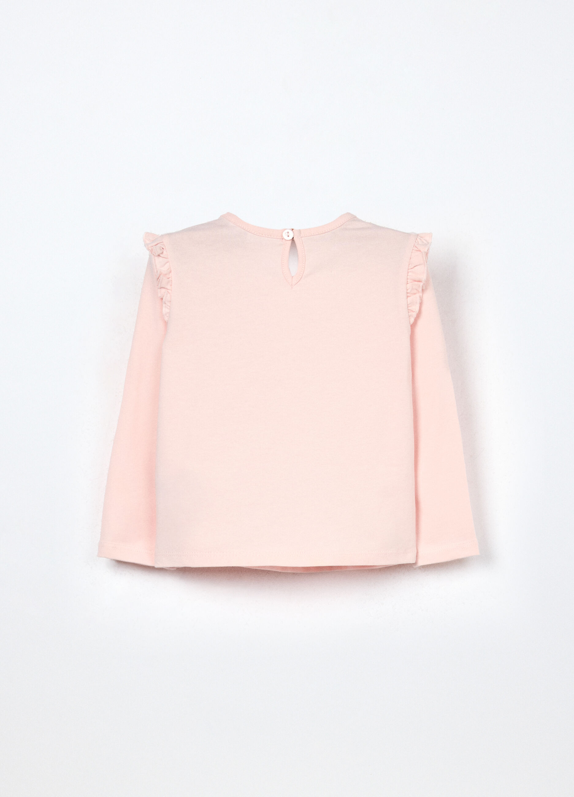 T-shirt in jersey di cotone stretch neonata_1