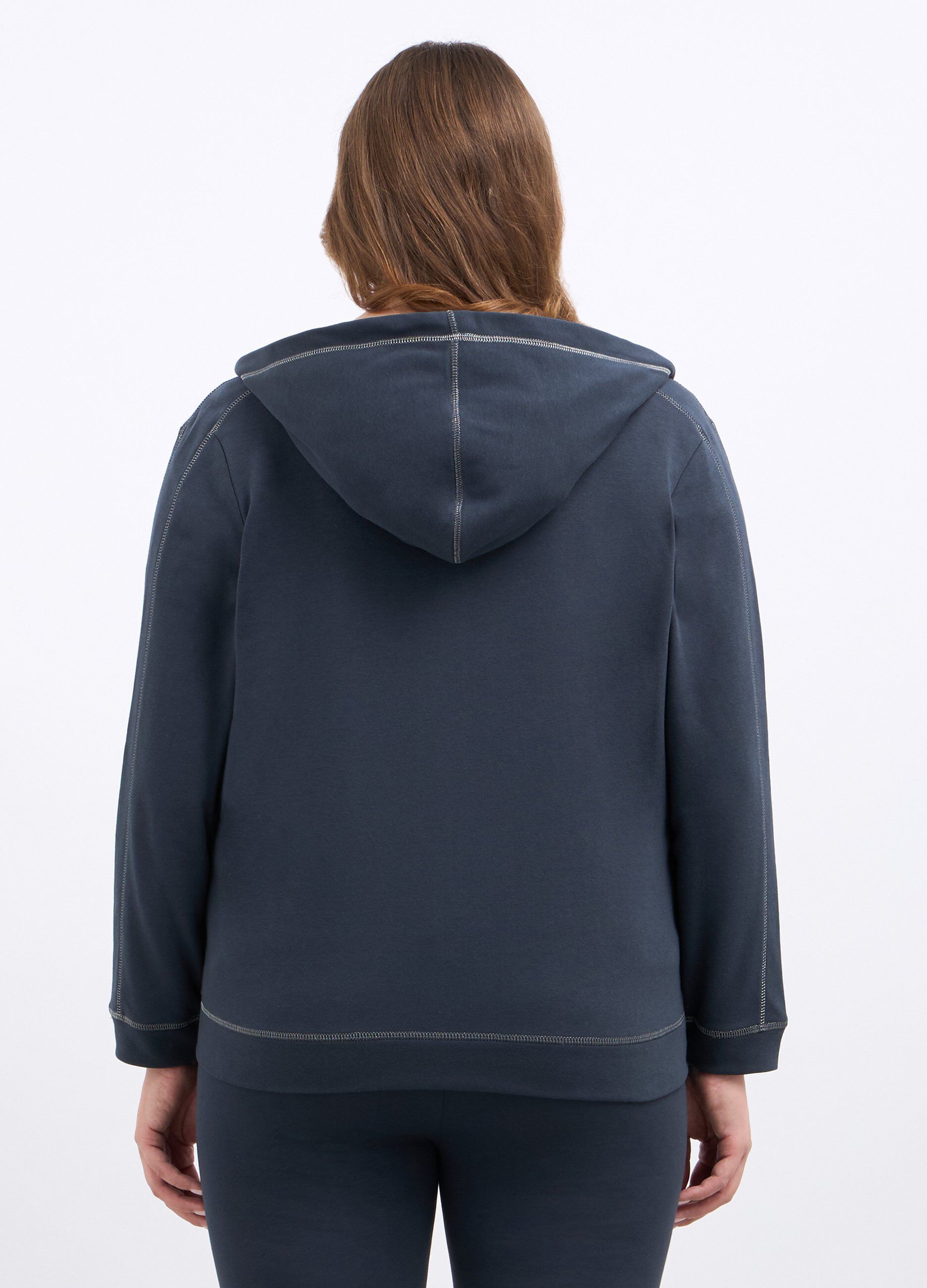 Felpa curvy full zip donna_1
