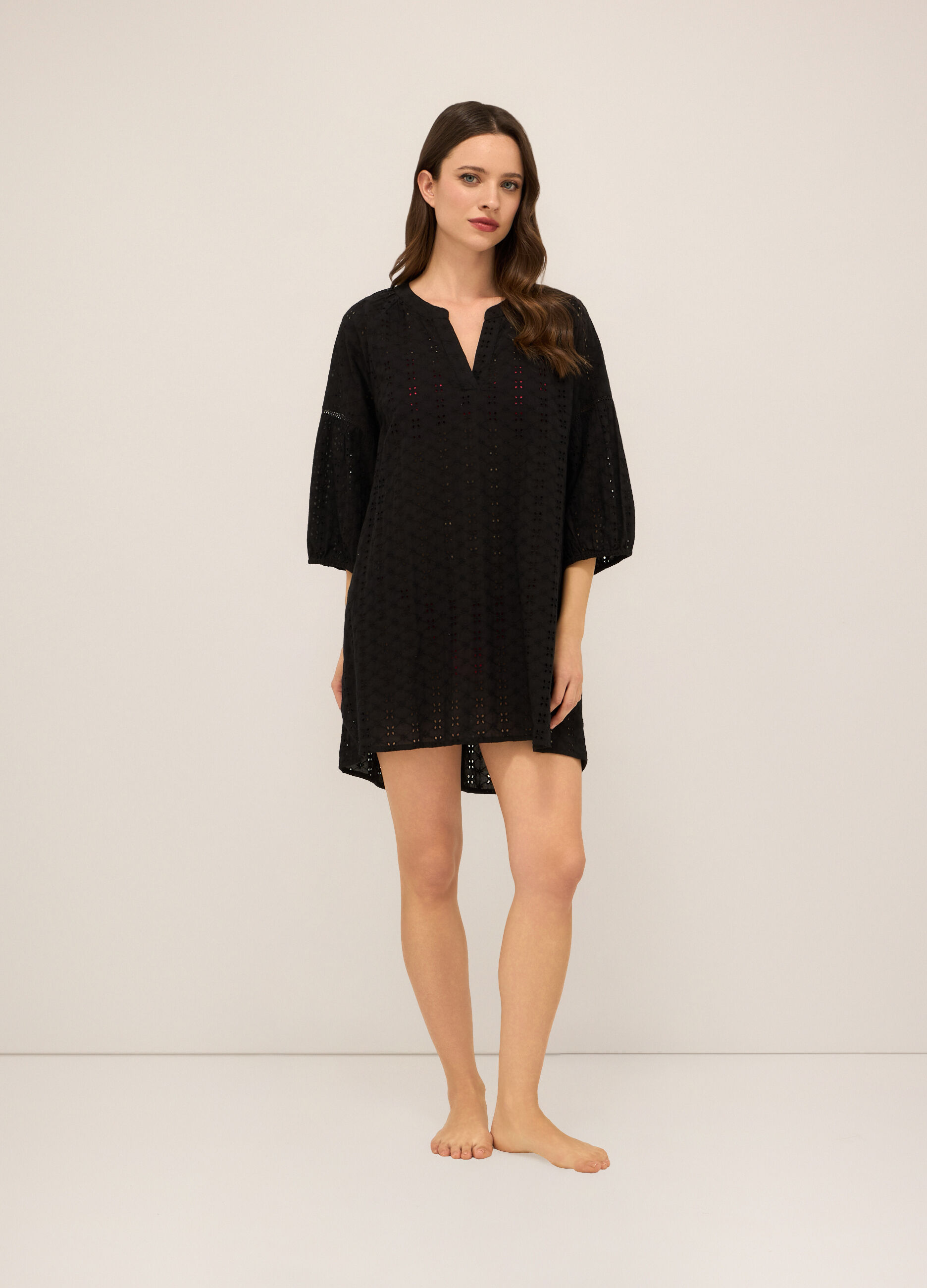 Copricostume in puro cotone sangallo donna_0