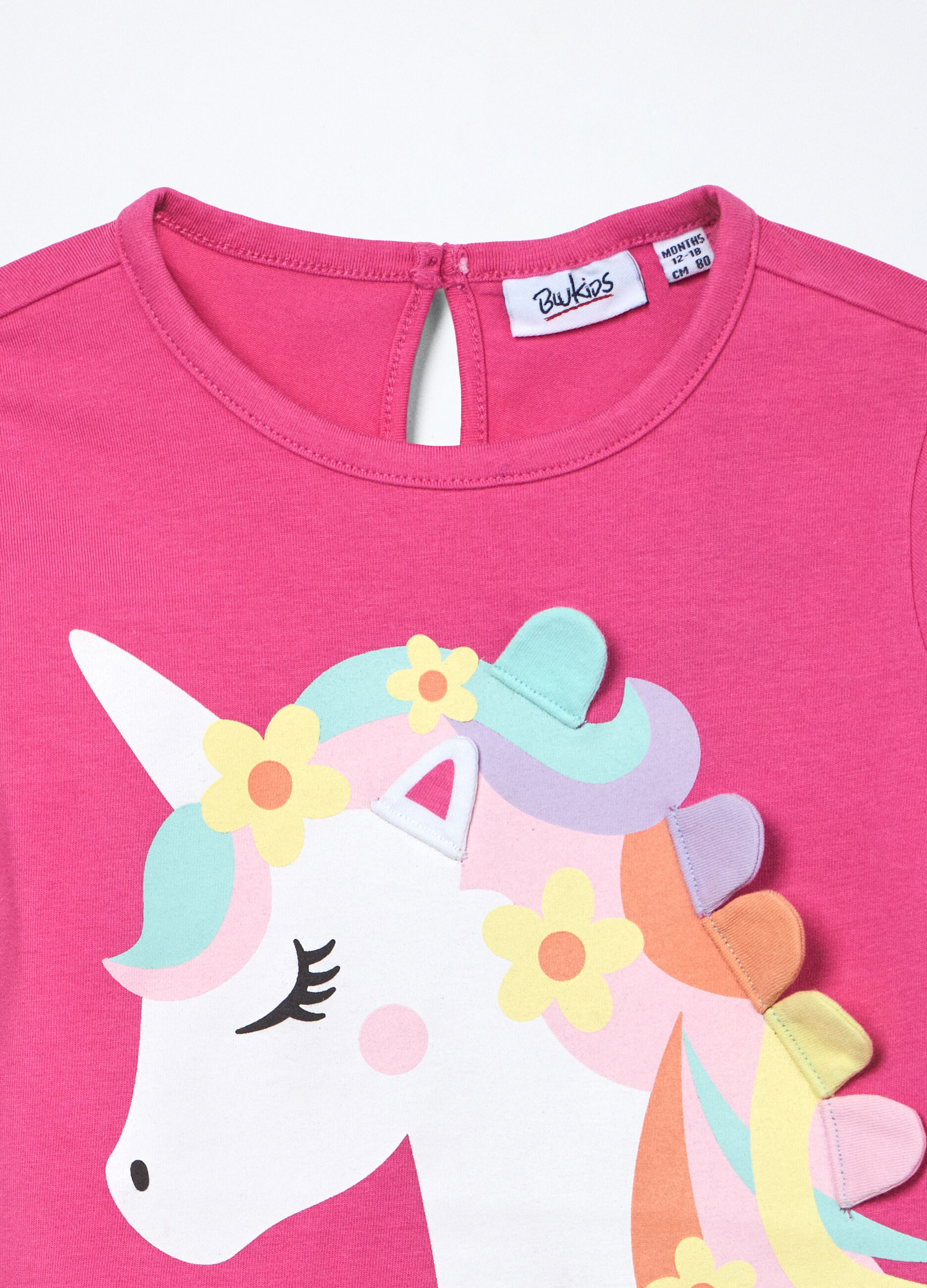 T-shirt in jersey di cotone stretch neonata_2