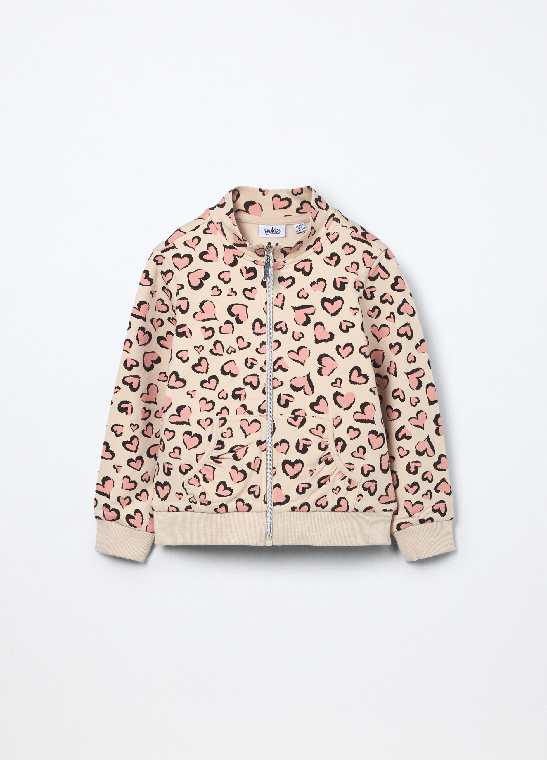 Felpa in french terry di cotone stretch bambina_0