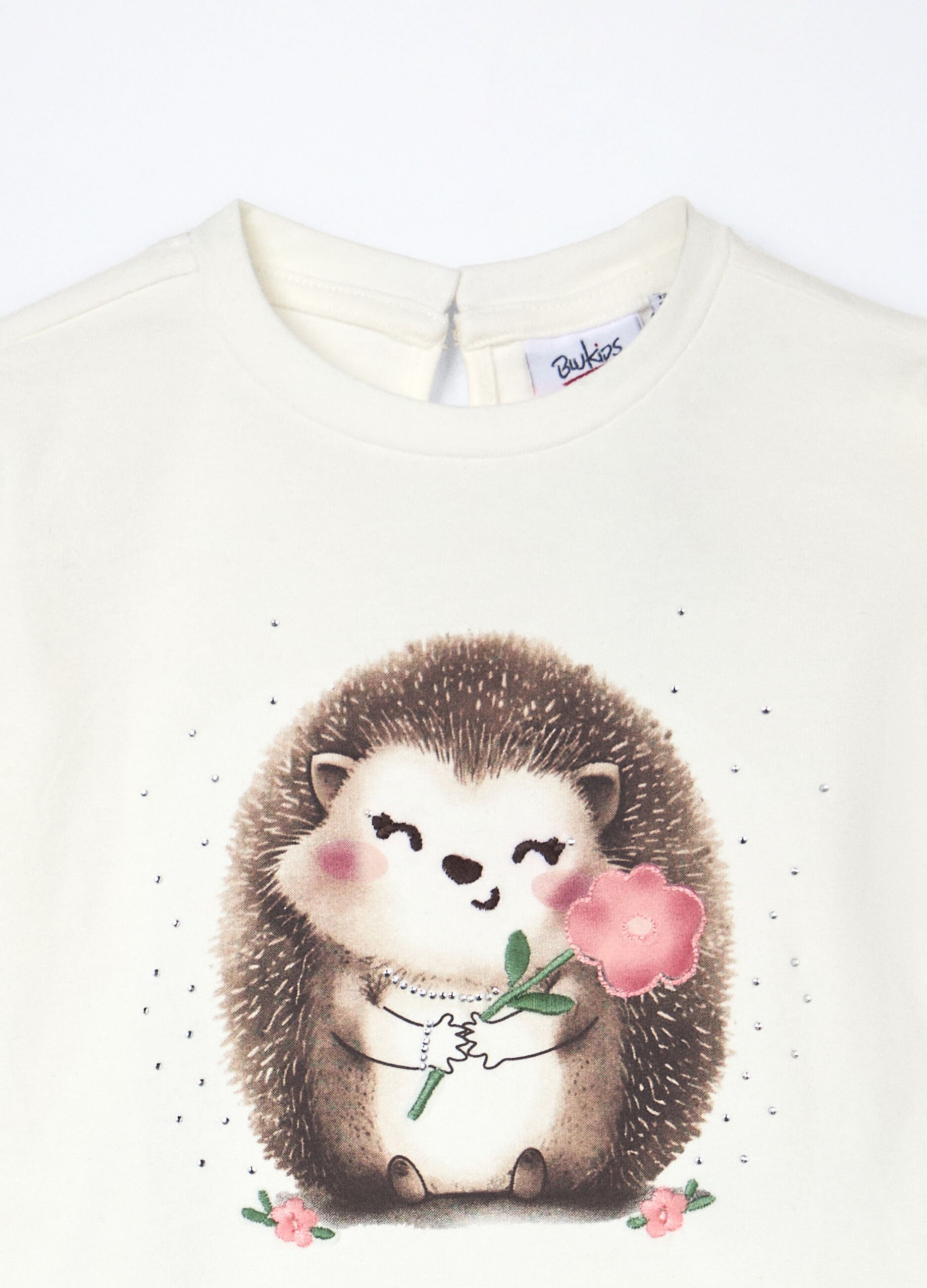 T-shirt in jersey di cotone stretch neonata_2