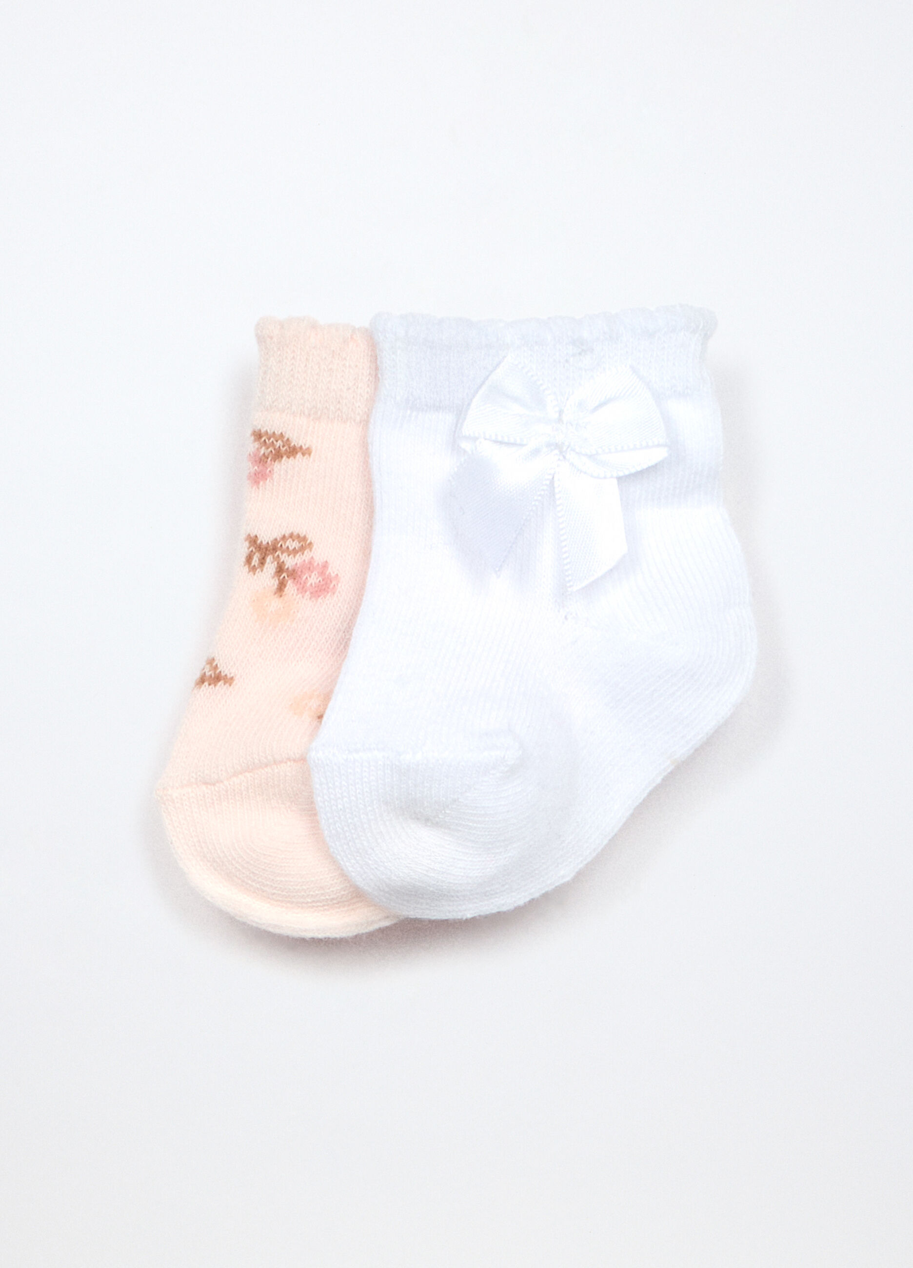 Pack 2 calzini corti misto cotone neonata_0