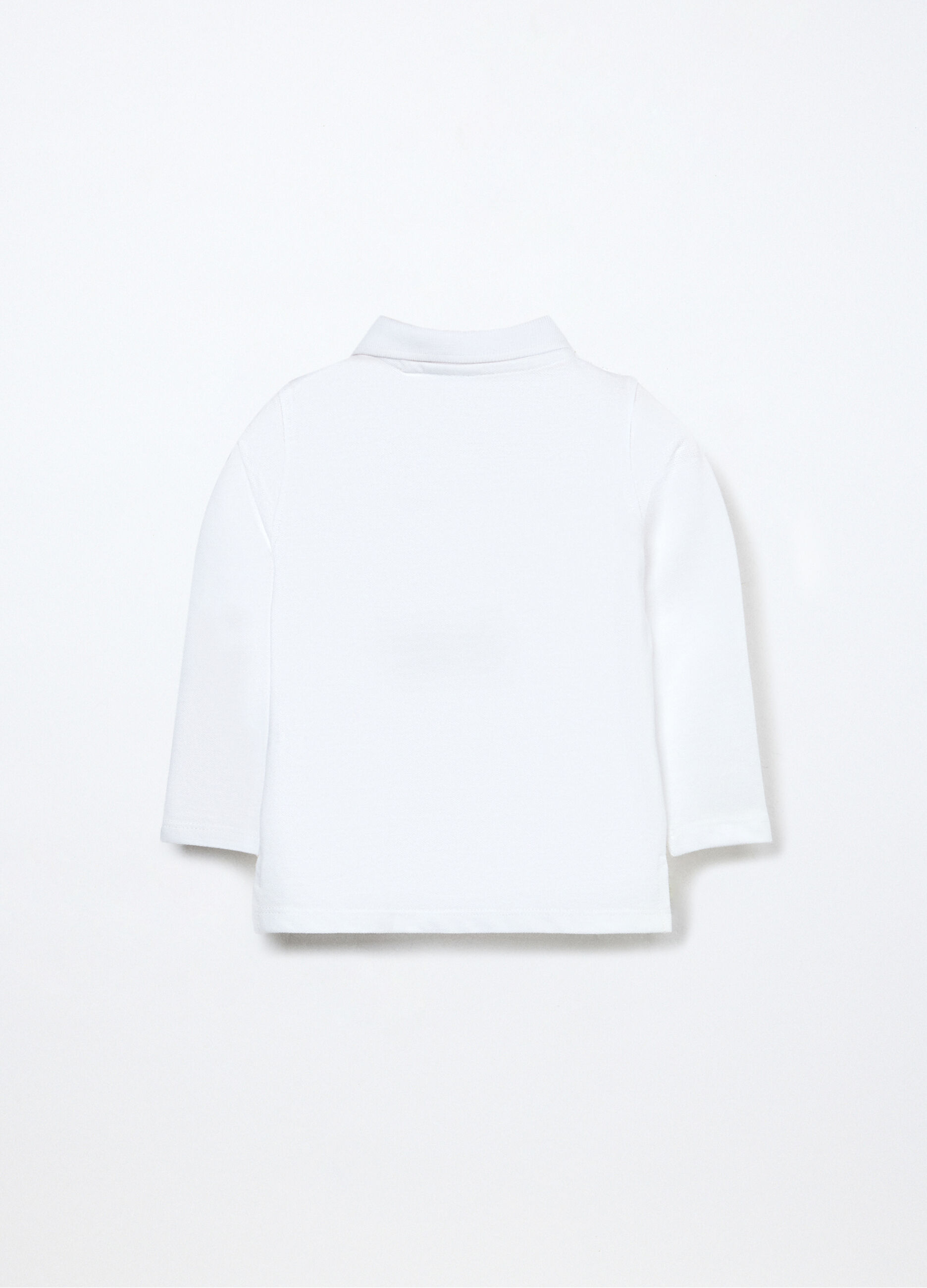 Polo in puro cotone piquet neonato_1