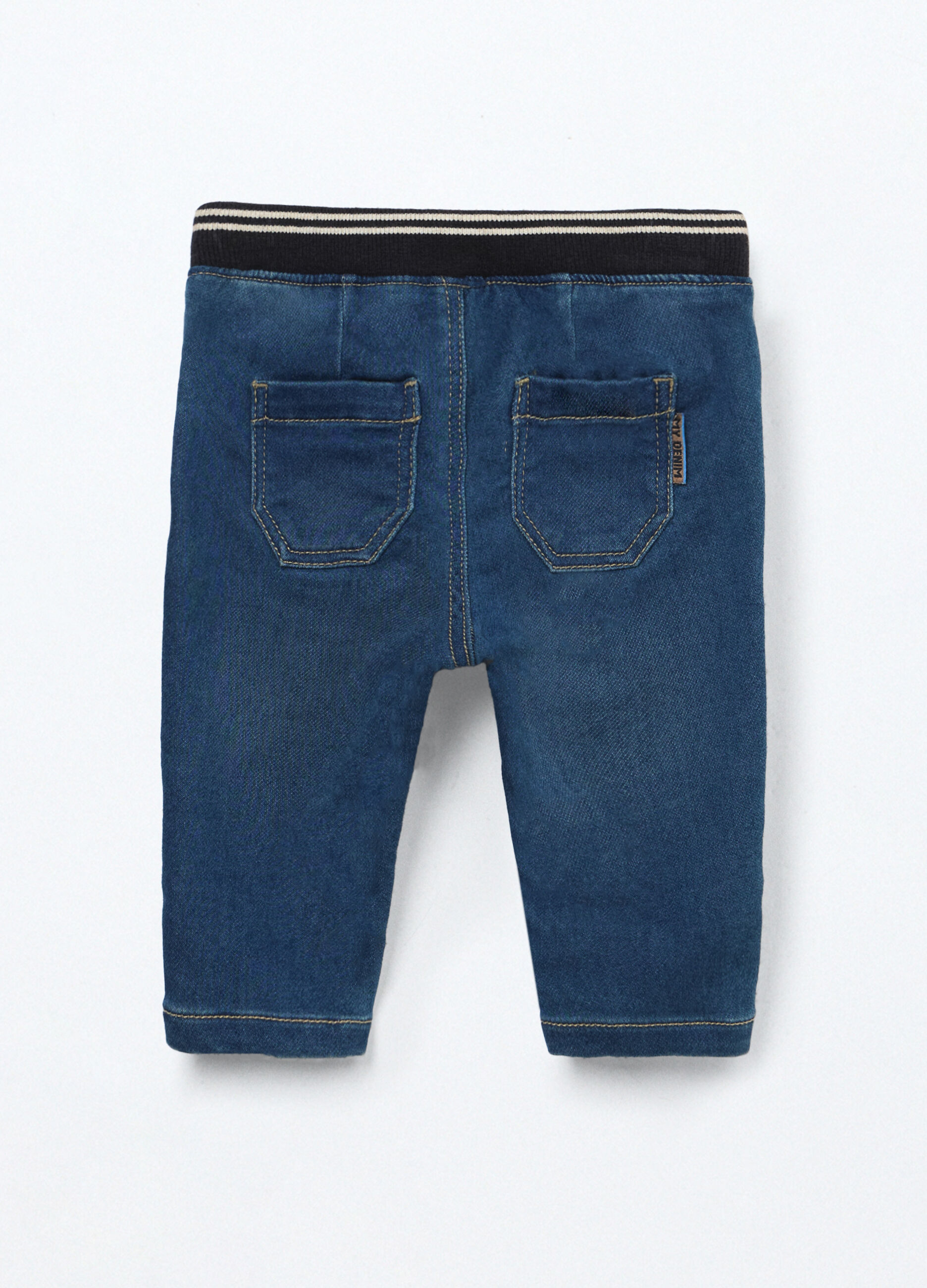 Pantaloni in french terry di misto cotone neonato_1