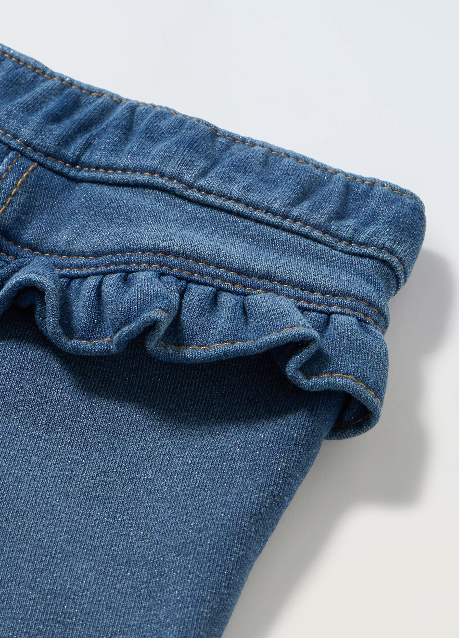 Jeggings in misto cotone con filo lurex neonata_1