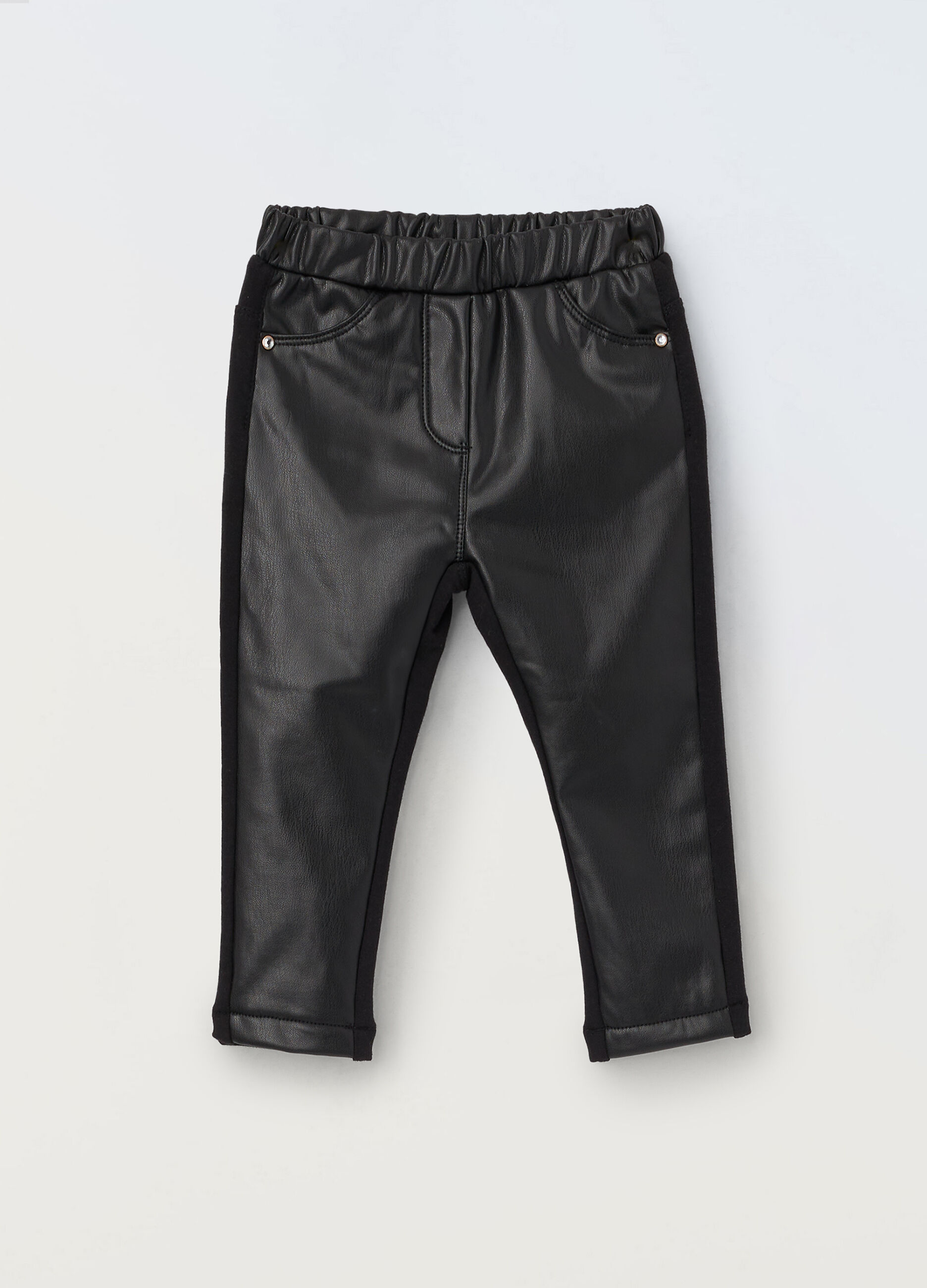 Leggings in eco pelle neonata_0