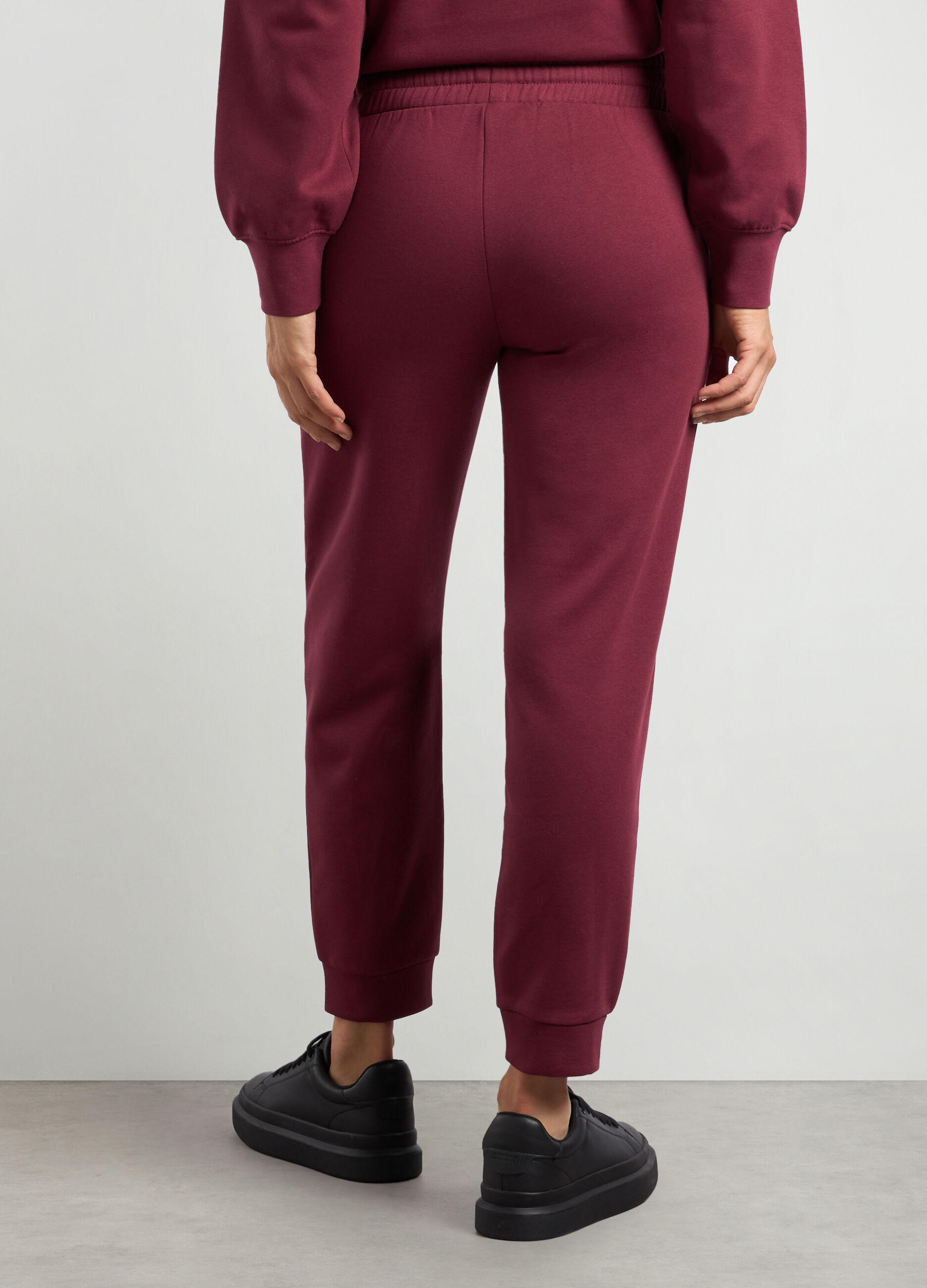 Jogger in cotone fleece stretch fitness donna_1