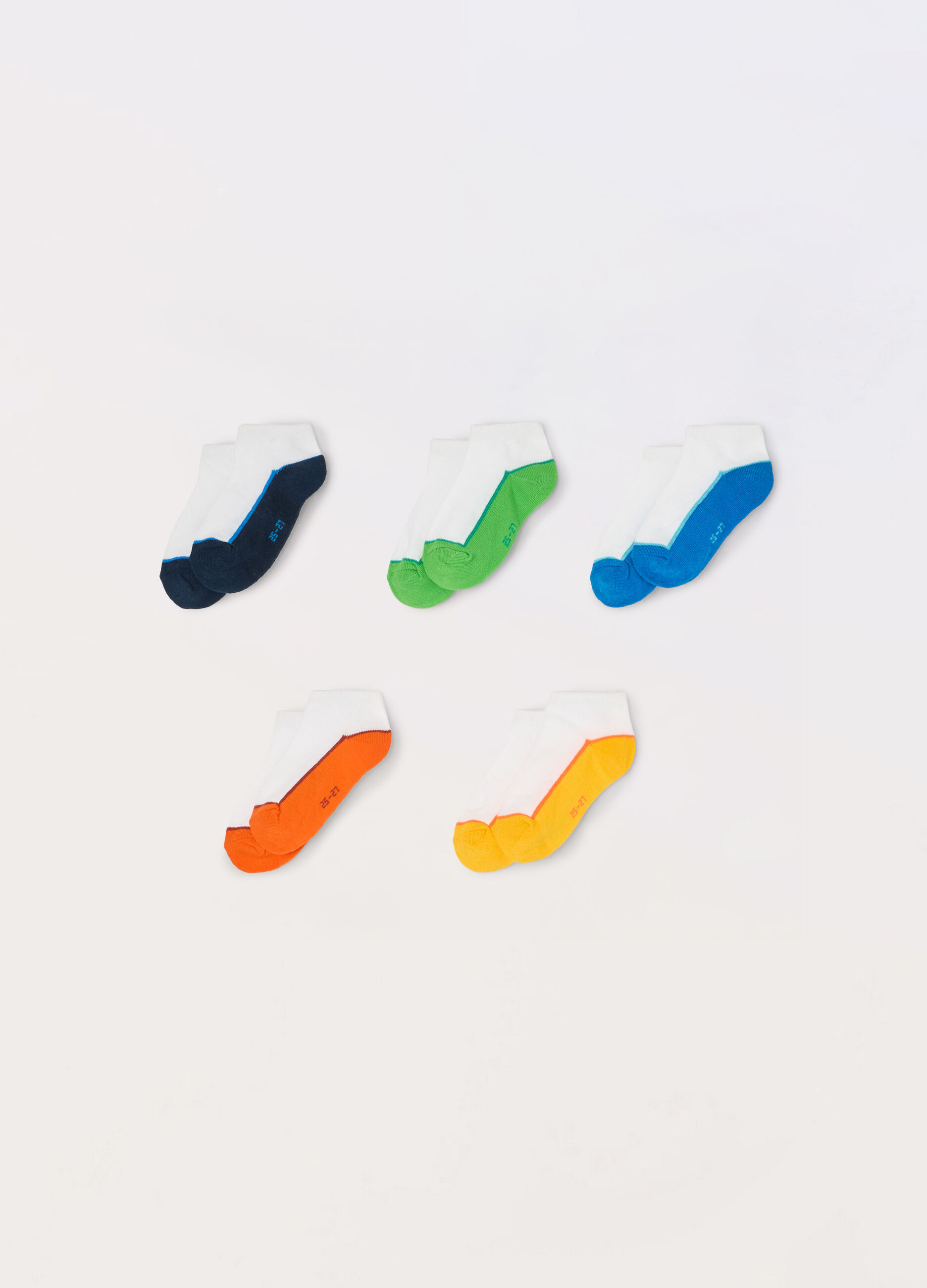 Pack 5 calzini corti misto cotone _0