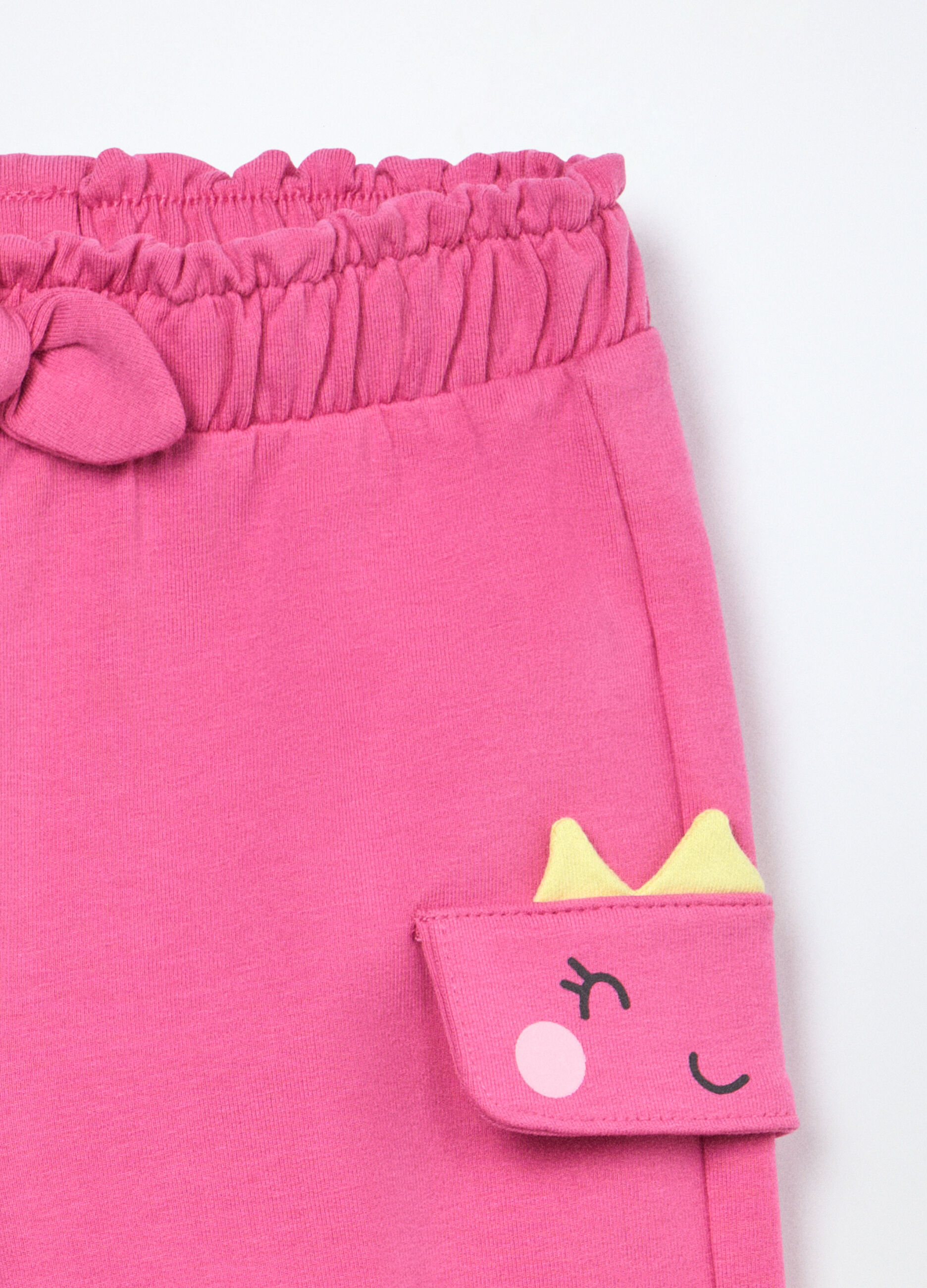 Jogger in french terry di cotone stretch neonata_2