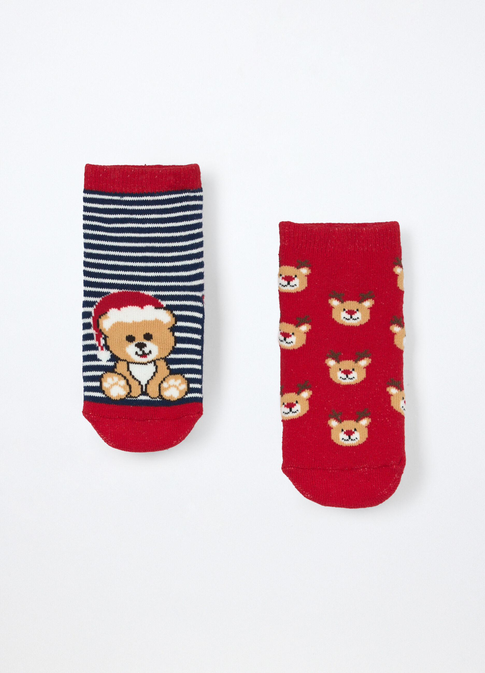 Pack 2 calzini antiscivolo in spugna misto cotone_1