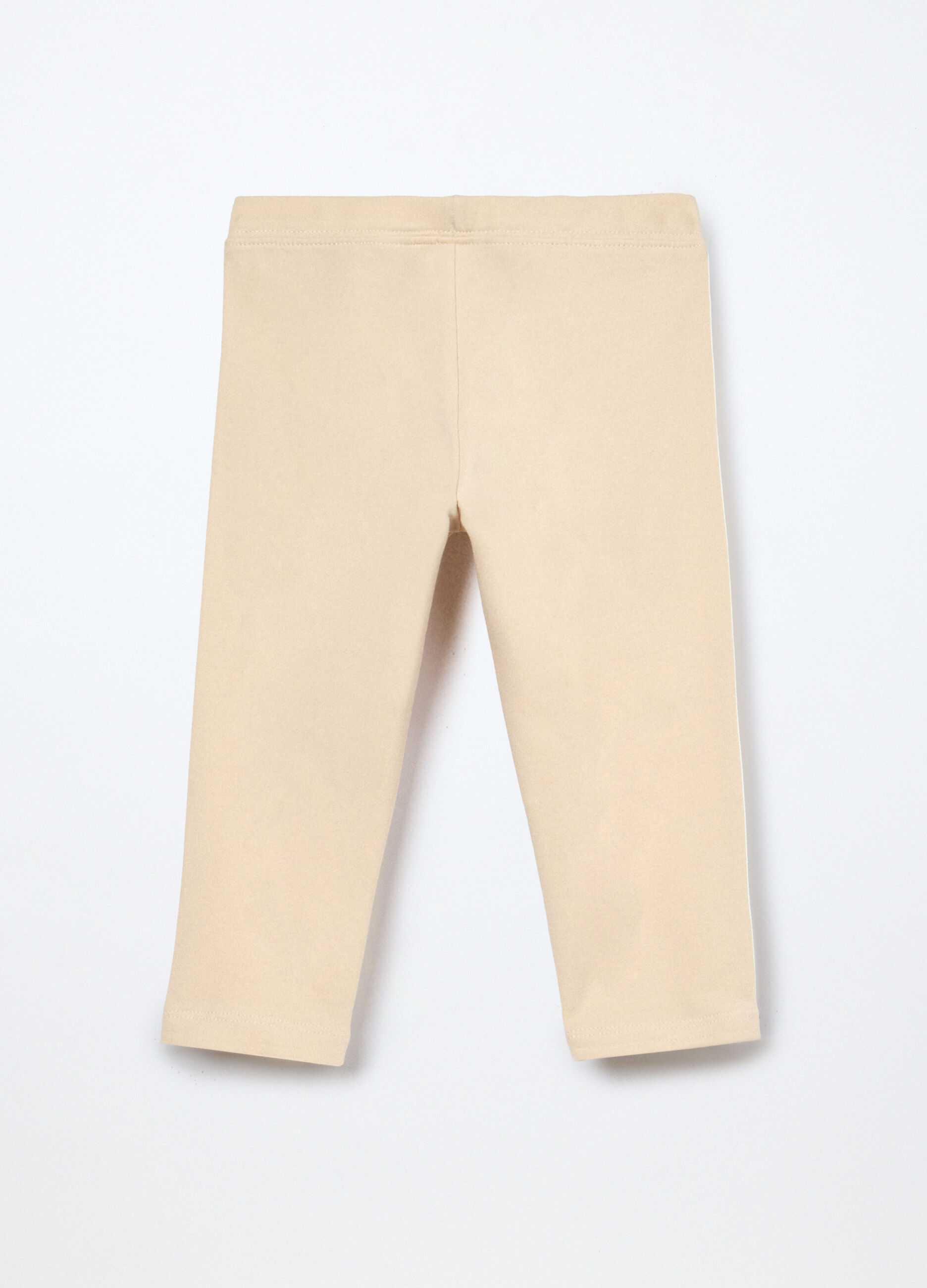 Leggings in french terry di cotone stretch neonata_1